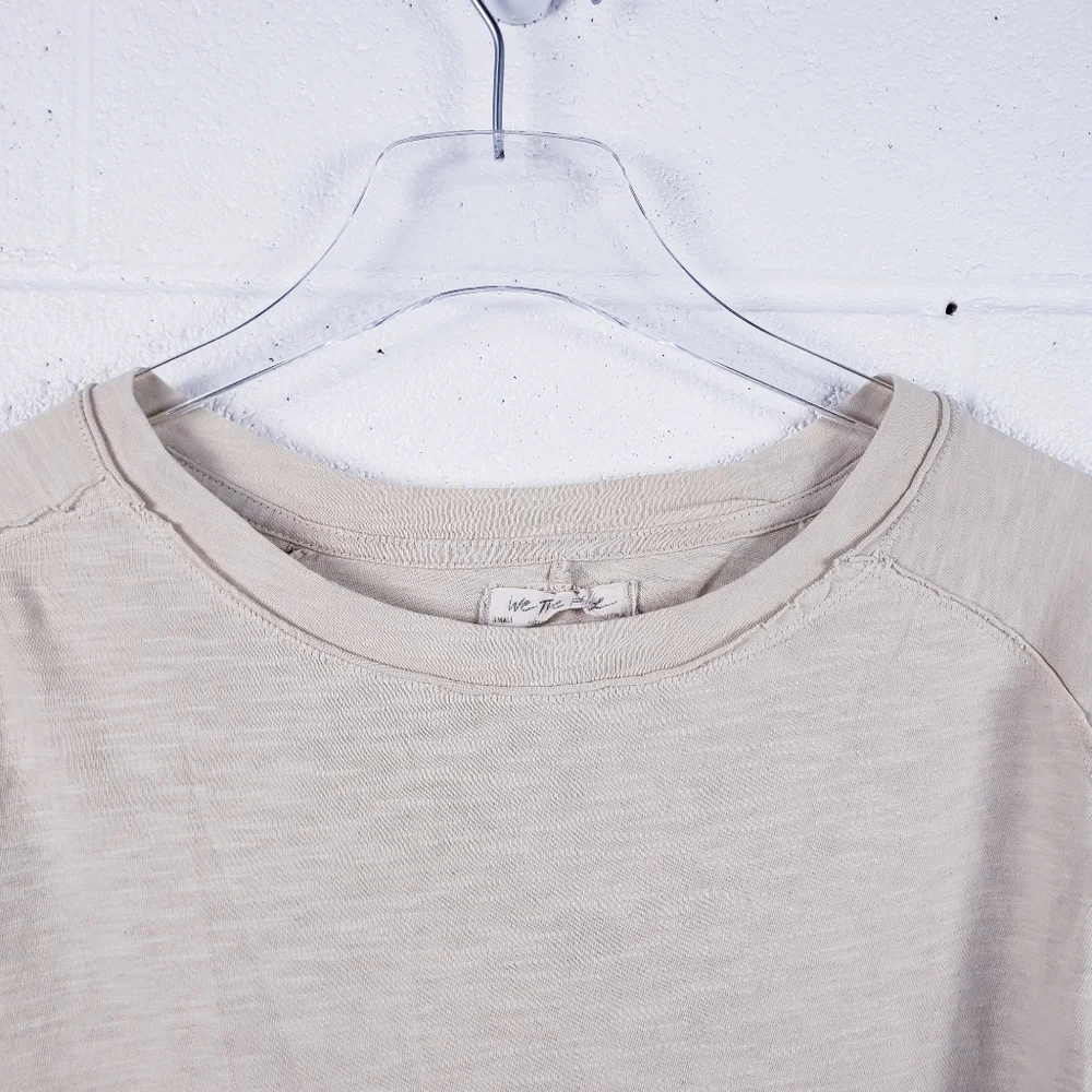 Free People We The Free Arden Oversized Long Sleeve Tee Morning Oat Size‎ Small